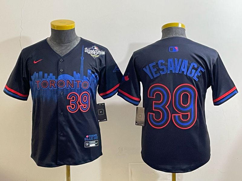 Youth 2025 Nike Toronto Blue Jays #39 Yesavage Blue Game MLB Jersey 07